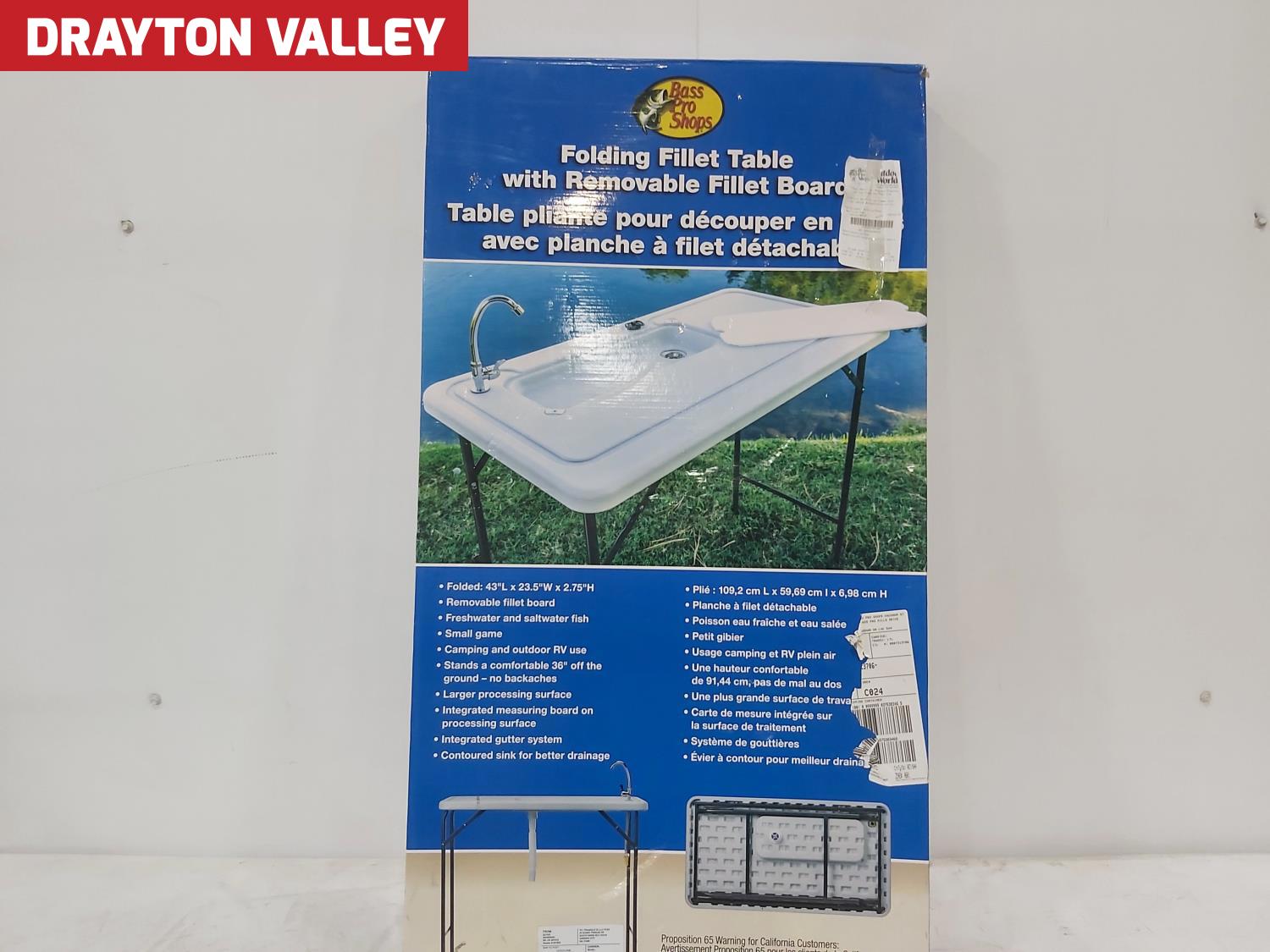 Bass Pro Shops Folding Fillet Table with Removable Fillet Board ...