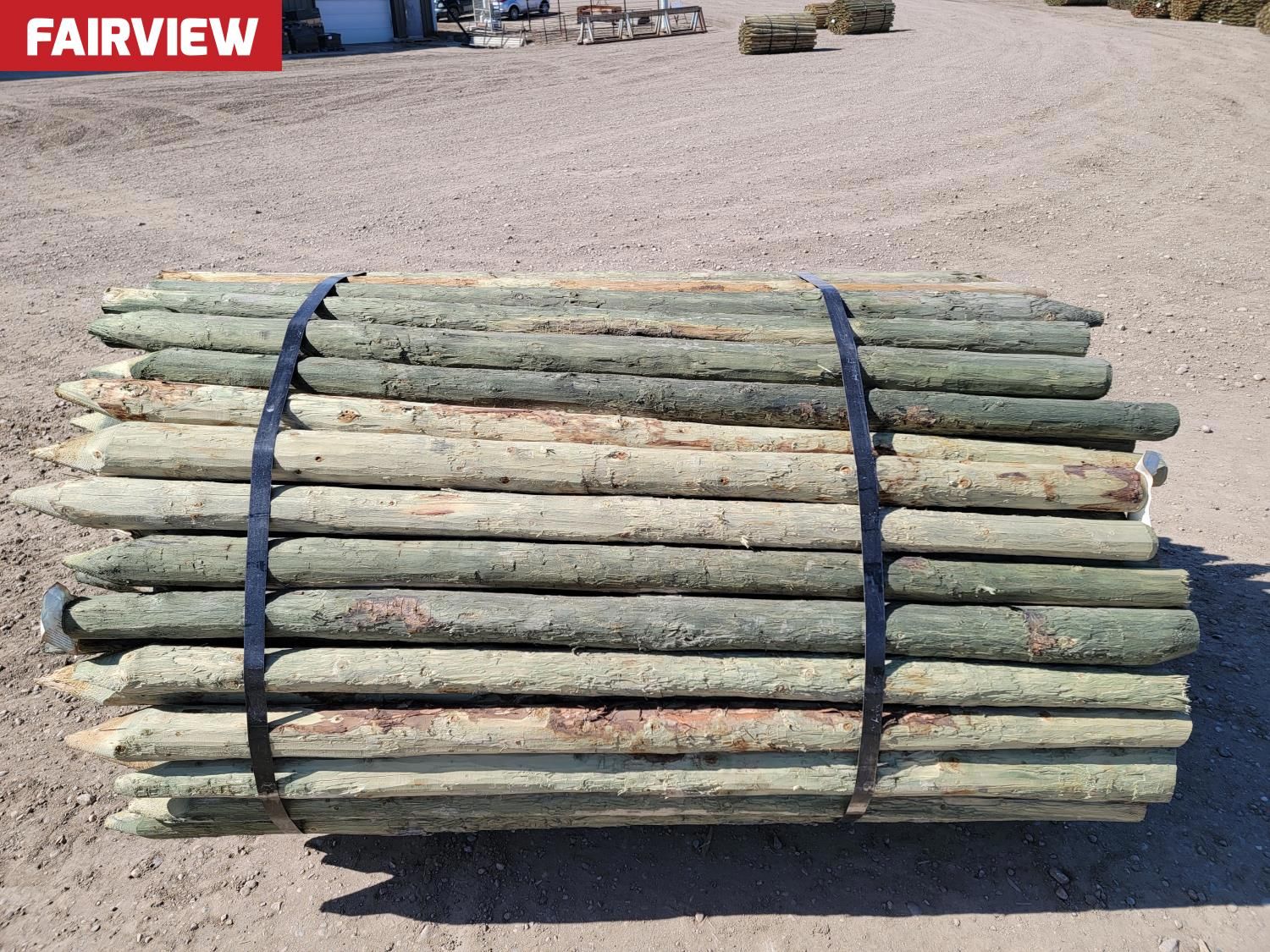 (180) 2-3 Inch X 7 Ft Fence Posts (Unused) [26BD10993-012] | Team Auctions