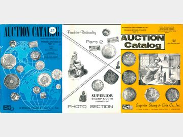 (Lote de 3 piezas) – Catálogos de Subasta Superior Stamp & Coin Co., Inc. Texto en inglés. Pradeau-Bothamley Part II: