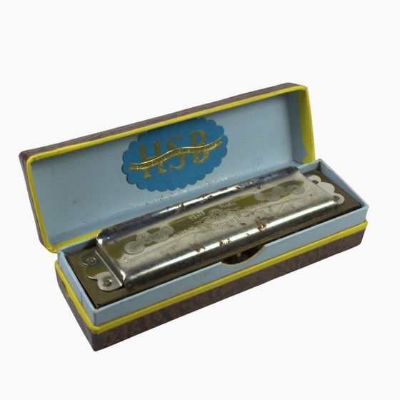 Vintage 'Hohner - Song Band' Blues Harmonica in Original Box
