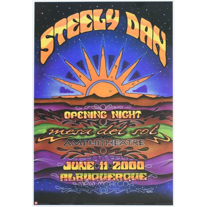 2000 Steely Dan Mesa Del Sol Amphitheatre Poster Near Mint 89