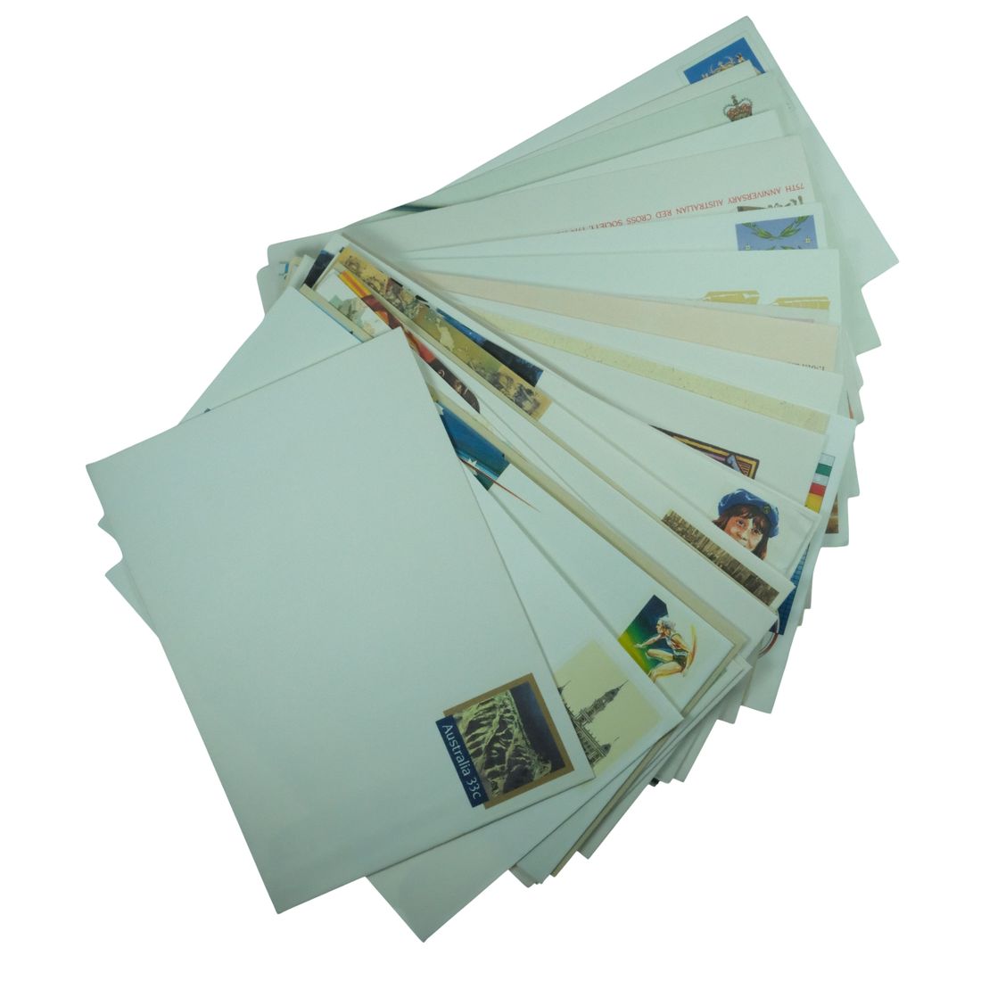 Australia 1980's Pre-Stamped Envelopes, As issued (25 items)