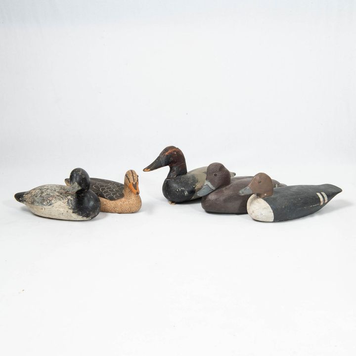 Four antique working duck decoys