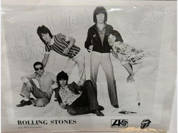The Rolling Stones Group Signed Vintage Promo Photo (6 Sigs) (JSA Authentication)