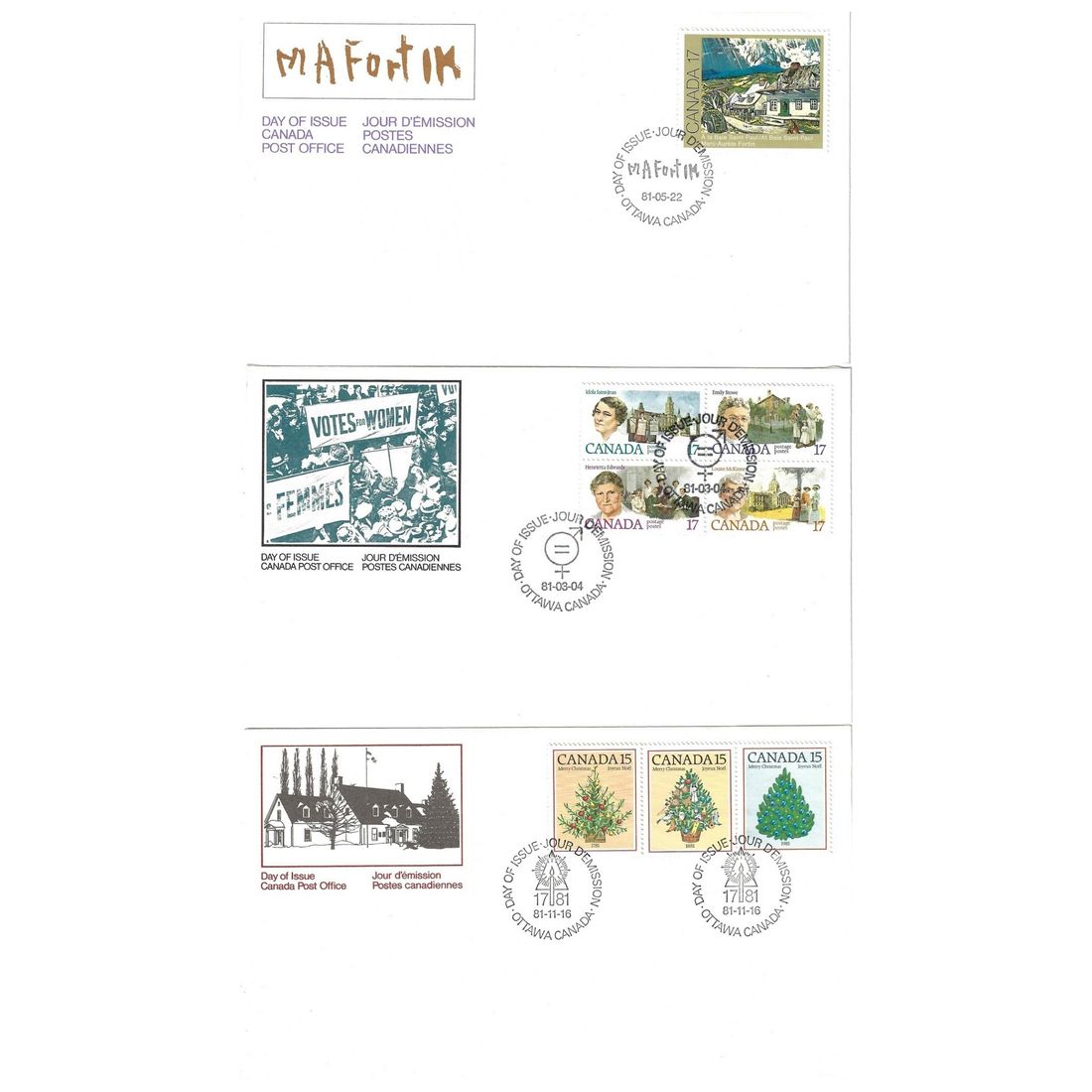 Canada 1981 & 1982 First Day Covers, Mint (36 different)