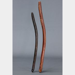 FINE PAIR OF POLE CLUBS, WESTERN DESERT/CENTRAL AUSTRALIA