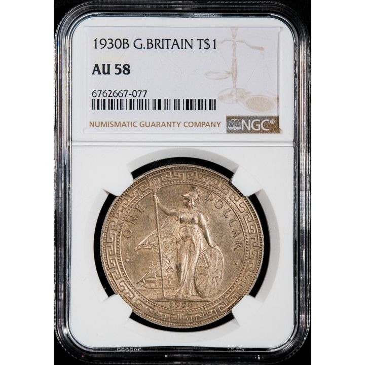 British Trade Dollar 1903-B T$1 NGC AU58 (6762667-077)