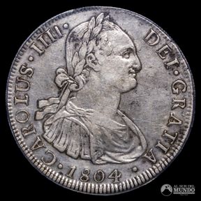 Chile, Santiago. 8 Reales. 1804 (Carlos IV). FJ. PCGS XF Details.