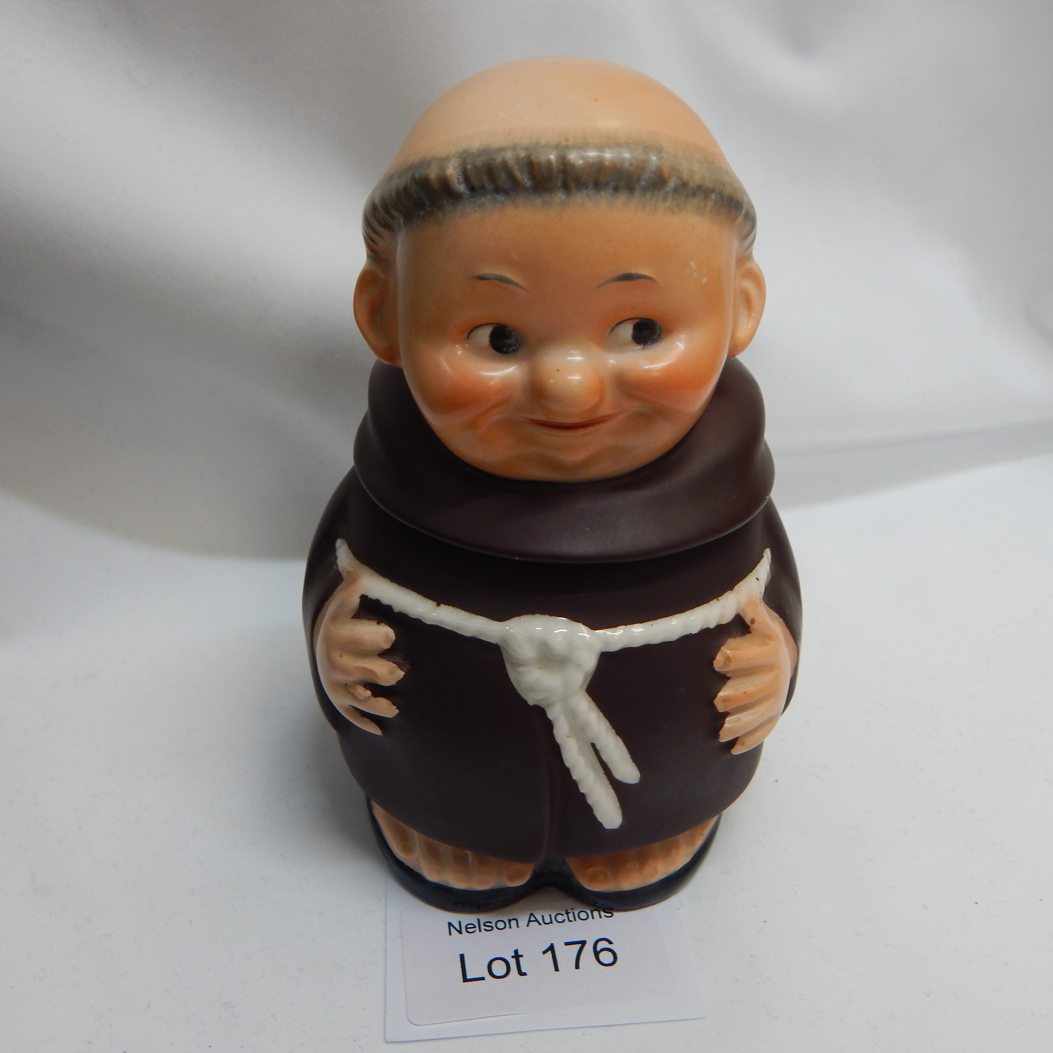 c1950 Goebel Friar Tuck Lidded Jar — NZ auction result