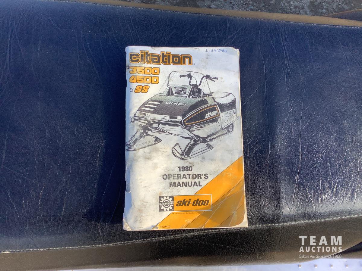 1980 Skidoo 3500 Citation Snowmobile [23LD05002-004] | Team Auctions