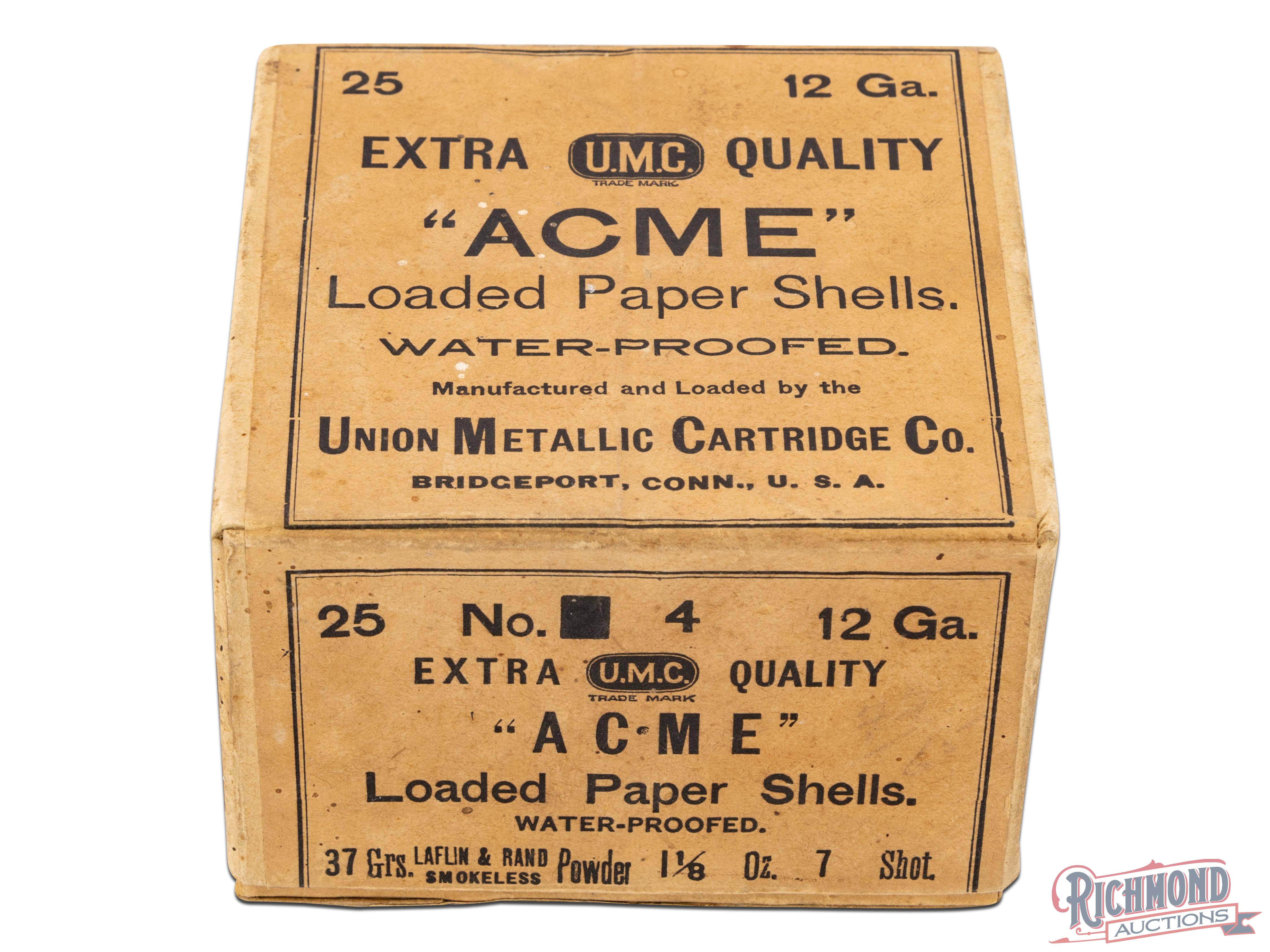 Union Metallic Cartridge Co UMC Acme Extra Quality Loaded Paper Shells ...