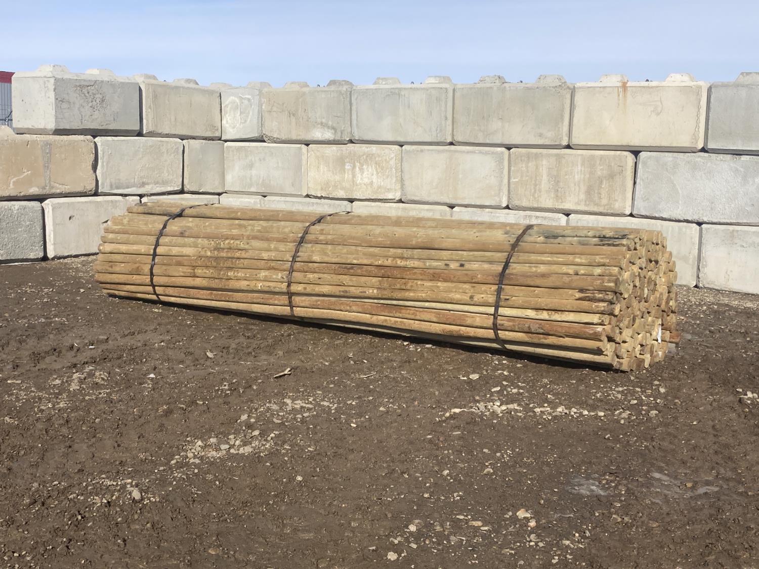 Jump Rails Treated (150) 2 - 3 Inch X 16 Ft Treated Fence Rails (Unused) [24CA03993-020 ...