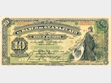 M359 – 10 Pesos El Banco de Guanajuato, Guanajuato 1914. XF+.
