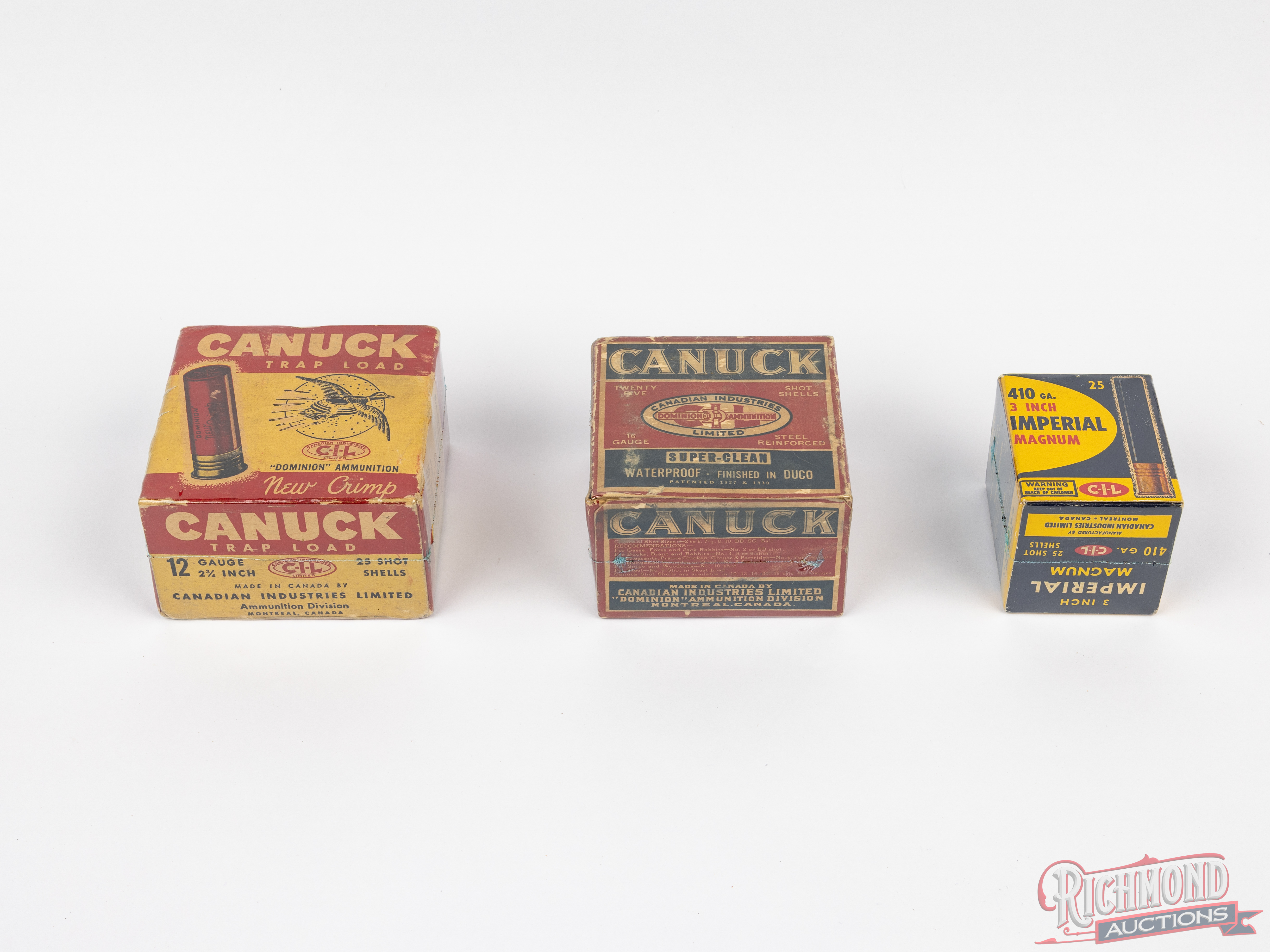 Three C-I-L Collector Shotshell Boxes Full .410 GA Shells and 16Aand 12 ...