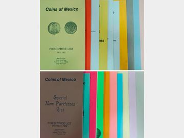 (Lote de 20 piezas) – Catálogos de Subasta de Moneda Mexicana por Mike Dunigan.