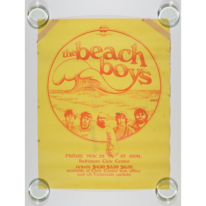 1974 The Beach Boys Baltimore Civic Center Poster Fine 59