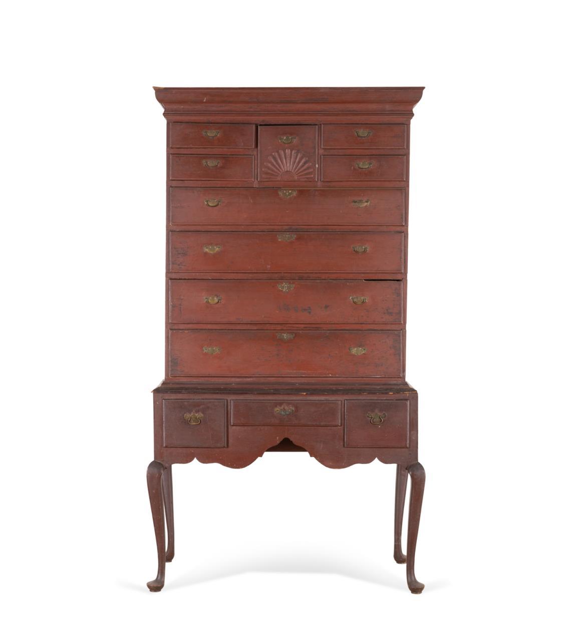 High chest of drawers, American