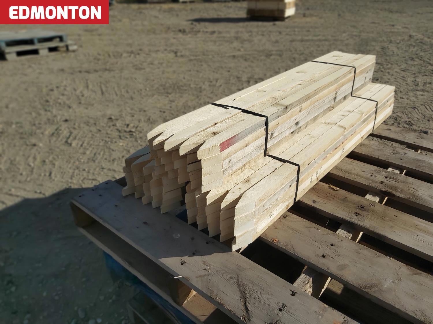 (3) Bundles of 25 Piece 1 Inch X 1.5 Inch X 48 Inch Long Wooden Stakes ...