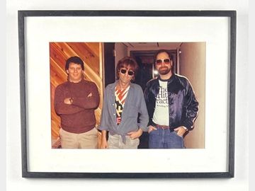 John Lennon & Eddie Germano Candid Oversized Photograph at The Hit Factory
