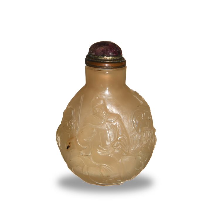 Chinese Agate Snuff Bottle, 19th Century