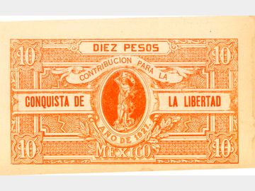 M4365 – 10 Pesos Contribución para la Conquista de la Libertad, 1927. AU.