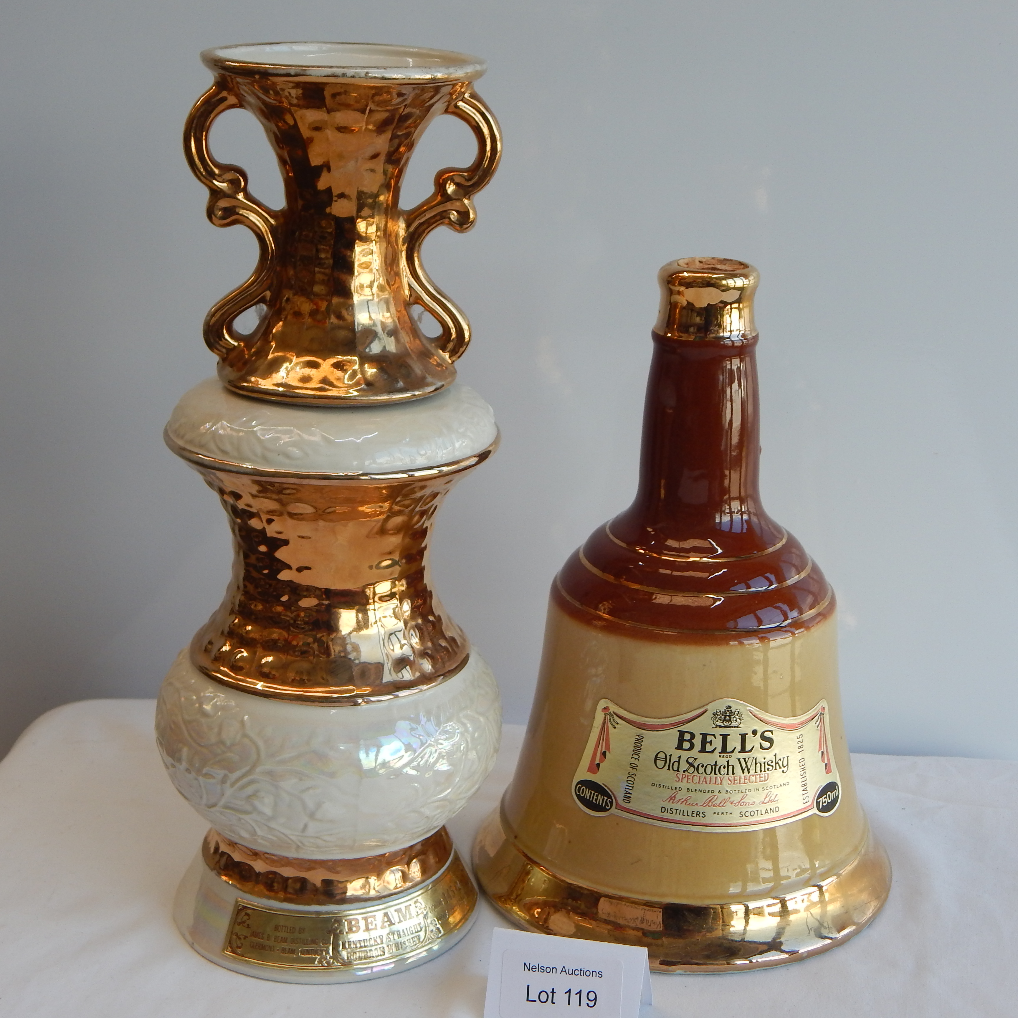 2 Vintage Sealed Liquor Decanters — sold at auction in New Zealand for $20