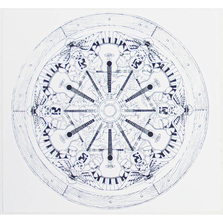 Owl and Guitar Mandala Poster Near Mint 87