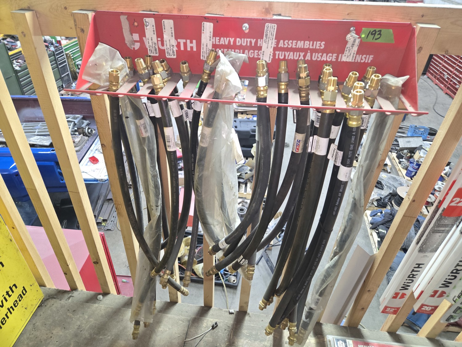 Wurth Hose Storage Rack with (29) Ready Made Hoses [26EN05001-193 ...