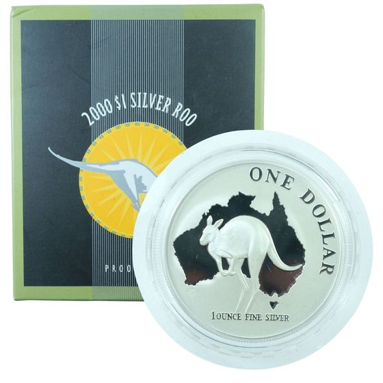 Australia 2000 'Kangaroo' Proof Silver $1, FDC