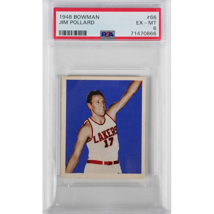 1948 Bowman Jim Pollard #66 PSA EX-MT 6
