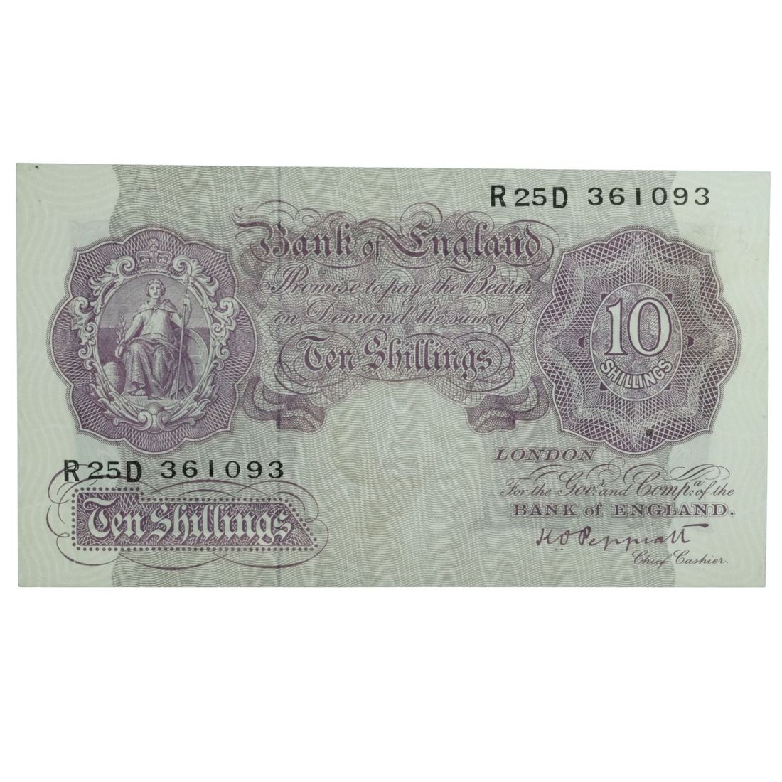 Great Britain 'Peppiatt' Emergency 10 Shillings (ND 1940-48), virtually Uncirculated OPQ