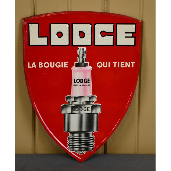 Lodge (spark plugs) w/Image Metal Sign (TAC)