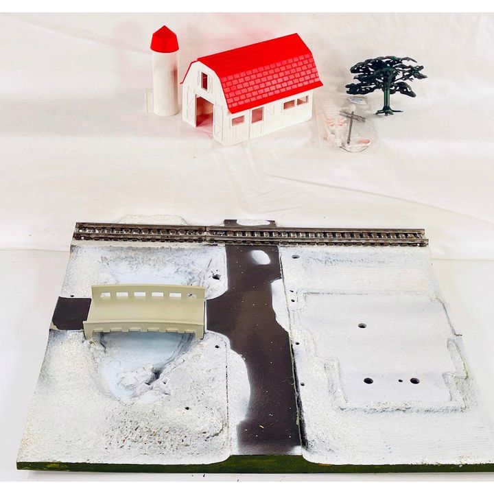 American Flyer Postwar S Gauge #26262 Straight Snow Scene Panel
