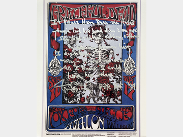 Grateful Dead: Tom Constanten Signed Poster w/ Lyrics (Third Party Guaranteed)