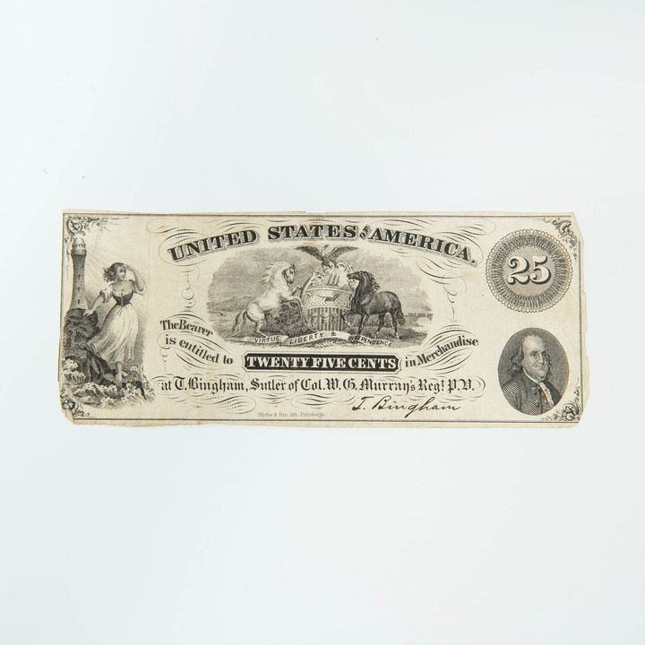 A 25-cent Union sutler scrip
