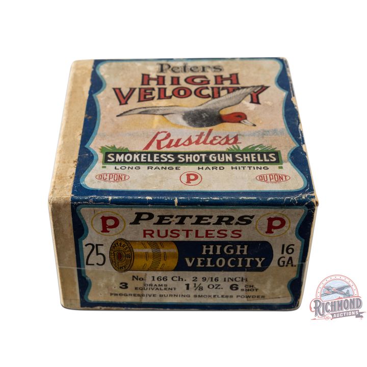 Factory Full Peters "High Velocity" Shotshell Box 16 GA