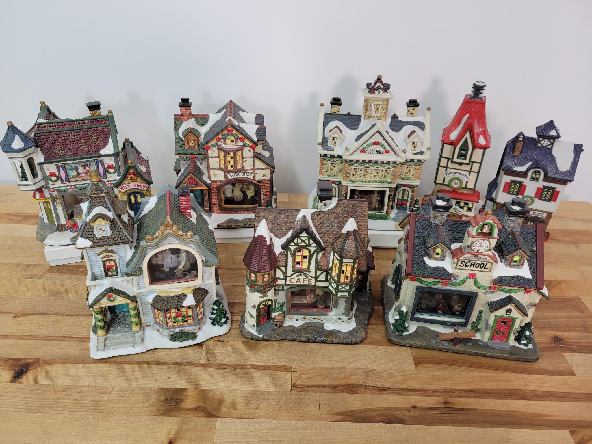 Norman Rockwell Christmas Village Houses EastWing Estate Sales