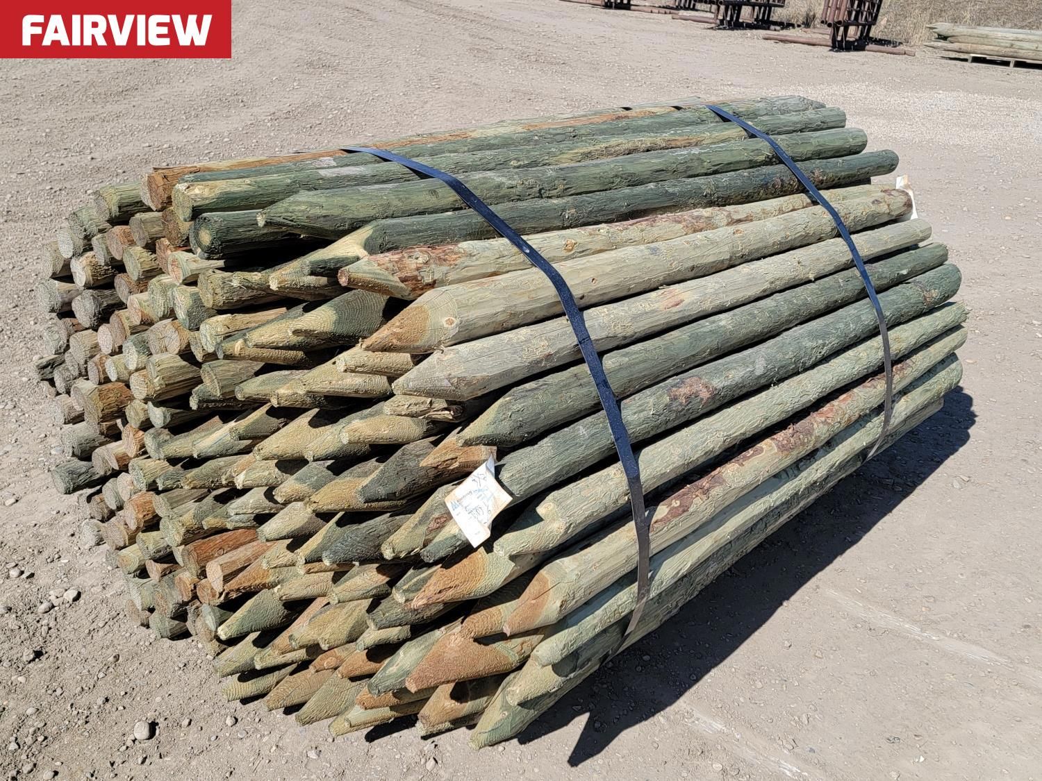 (180) 2-3 Inch X 7 Ft Fence Posts (Unused) [26BD10993-009] | Team Auctions