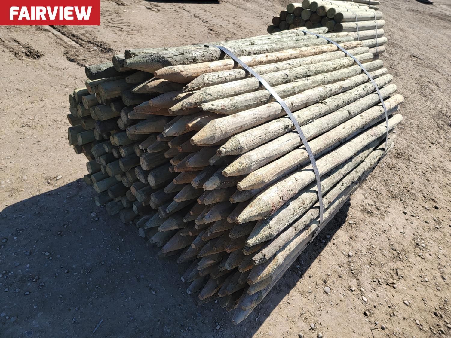 (180) 2-3 Inch X 7 Ft Fence Posts (Unused) [26BD10993-012] | Team Auctions
