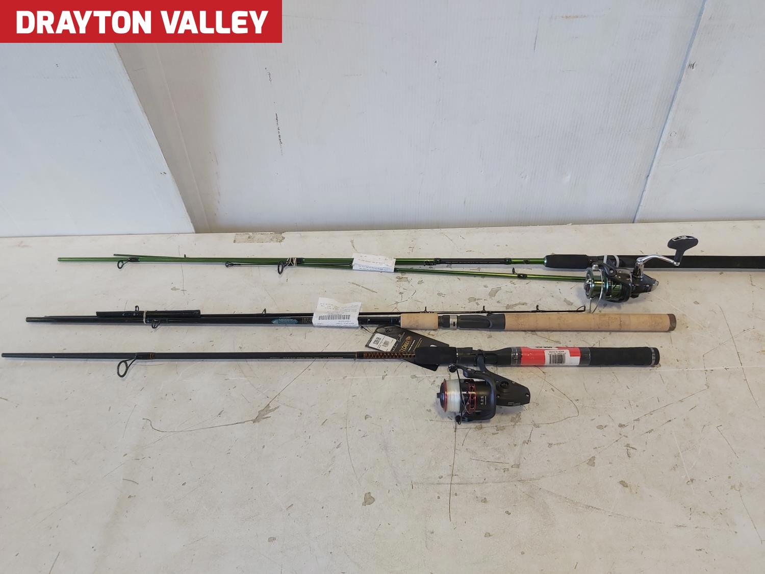 (2) Fishing Rod and Reel Combos and (1) Fishing Rod [25KE10977-009 ...