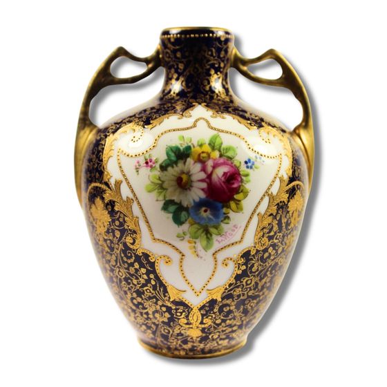 Early 'Royal Doulton' Double-handled Vase, Signed E.Wood