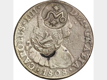 KM# SIMIL C286, Host UNL – 8 Reales LVS, Chilpancingo y Morelos. XF.
