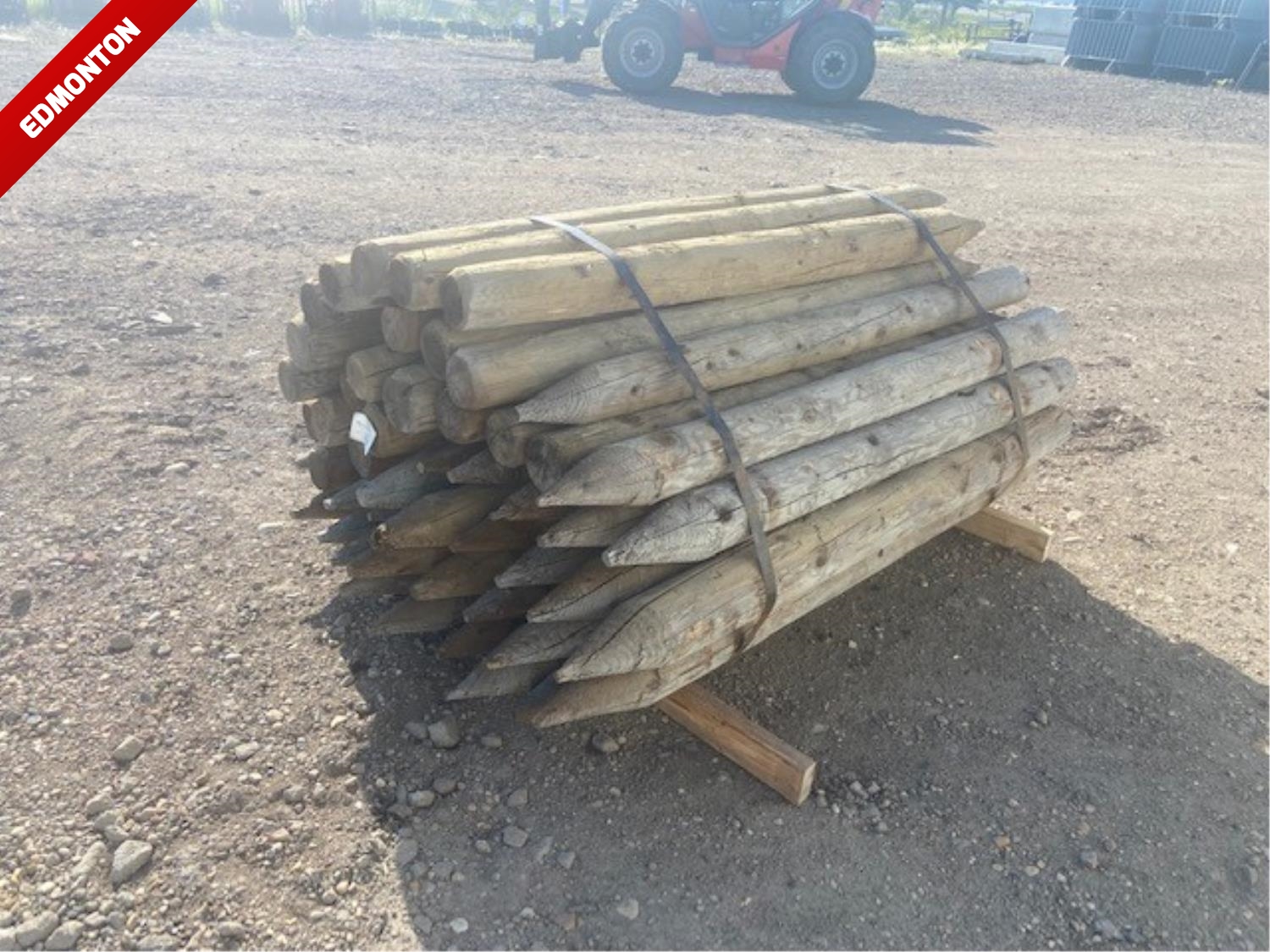 (50) 5 Inch to 6 Inch X 6 Ft Treated Posts [24HD18013-023] | Team Auctions