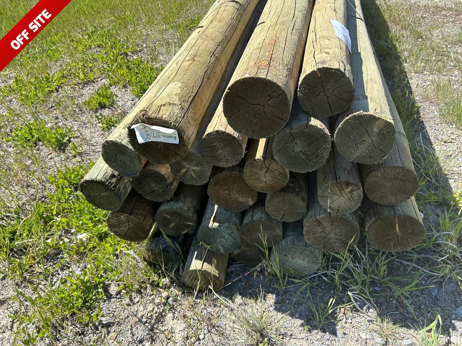 (35) 6-7 Inch X 20 Ft Treated Blunt Poles (Unused) [24FN03998-019 ...