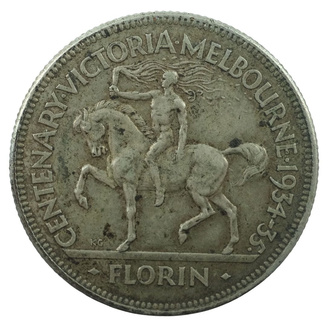 Australia 1934/35 'Melbourne Centenary' Florin, about Uncirculated