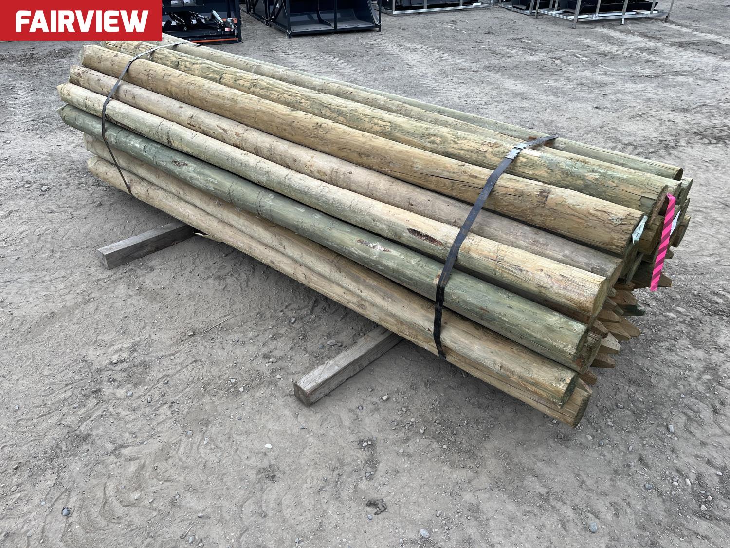 (45) 5-6 Inch X 12 Ft Pointed Game Fence Posts (Unused) [26BD10993-008 ...