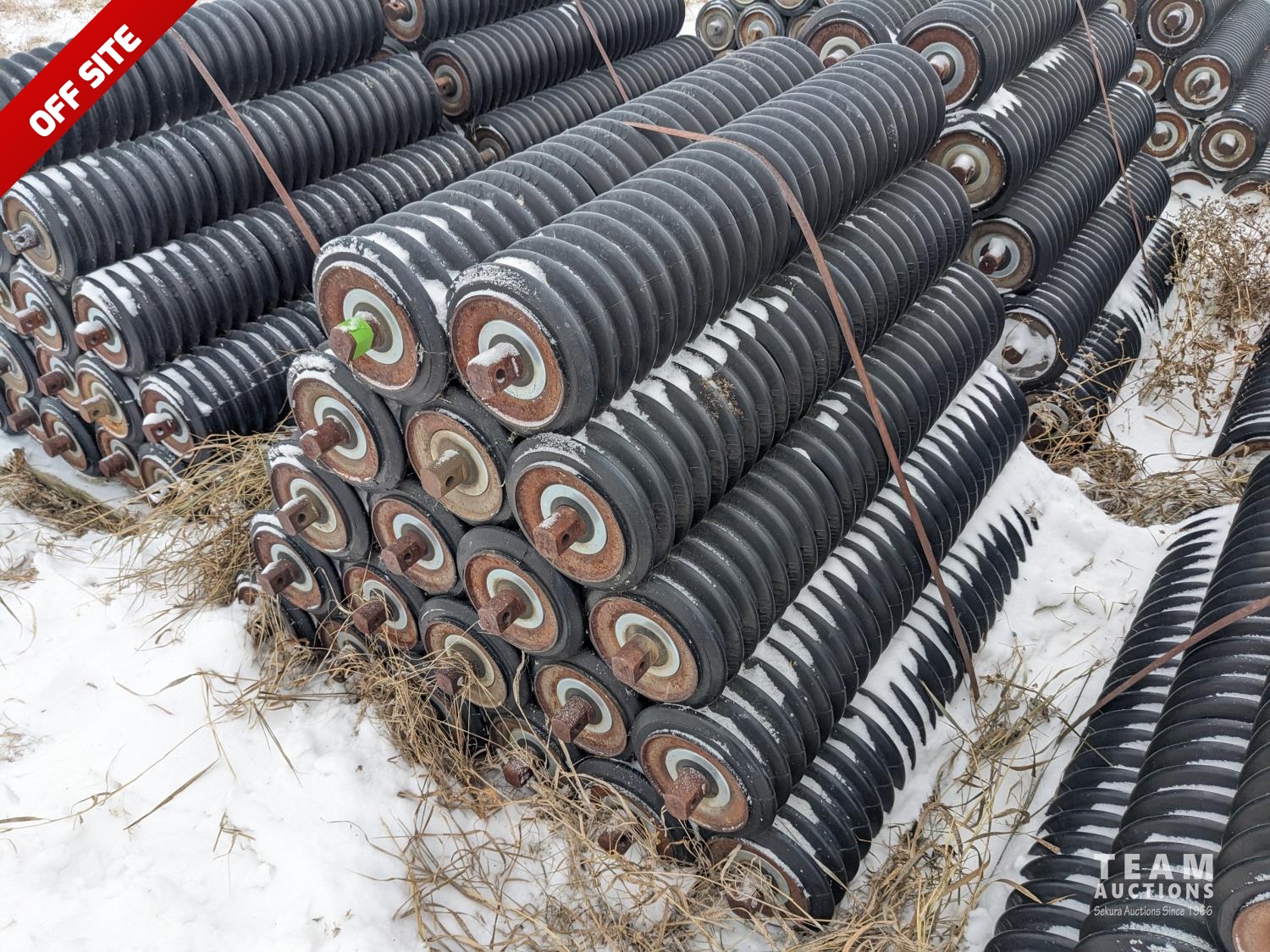 (20) 8 Inch X 38 Inch Long Rubber Ribbed Rollers [24BE34001-023] | Team ...