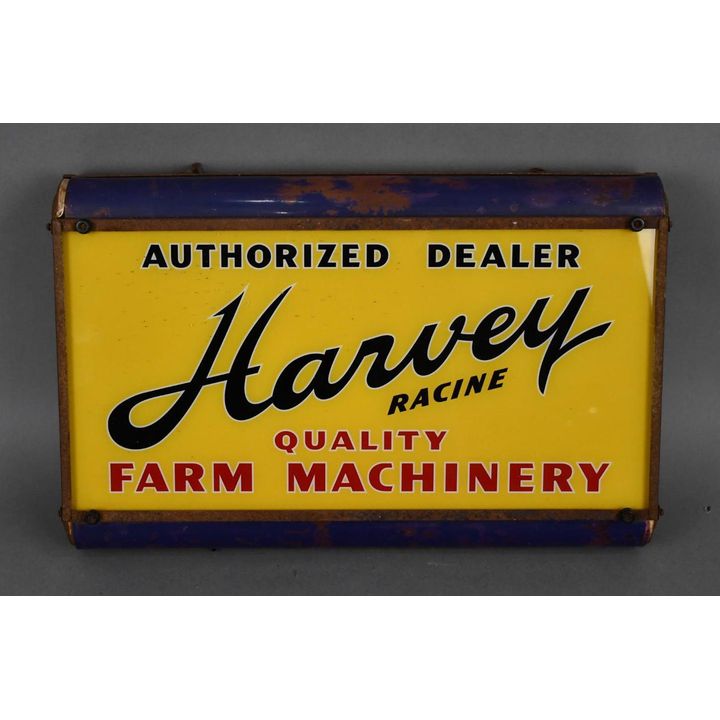 Harvey Racine Quality Farm Machinery Authorized Dealer Lighted Sign