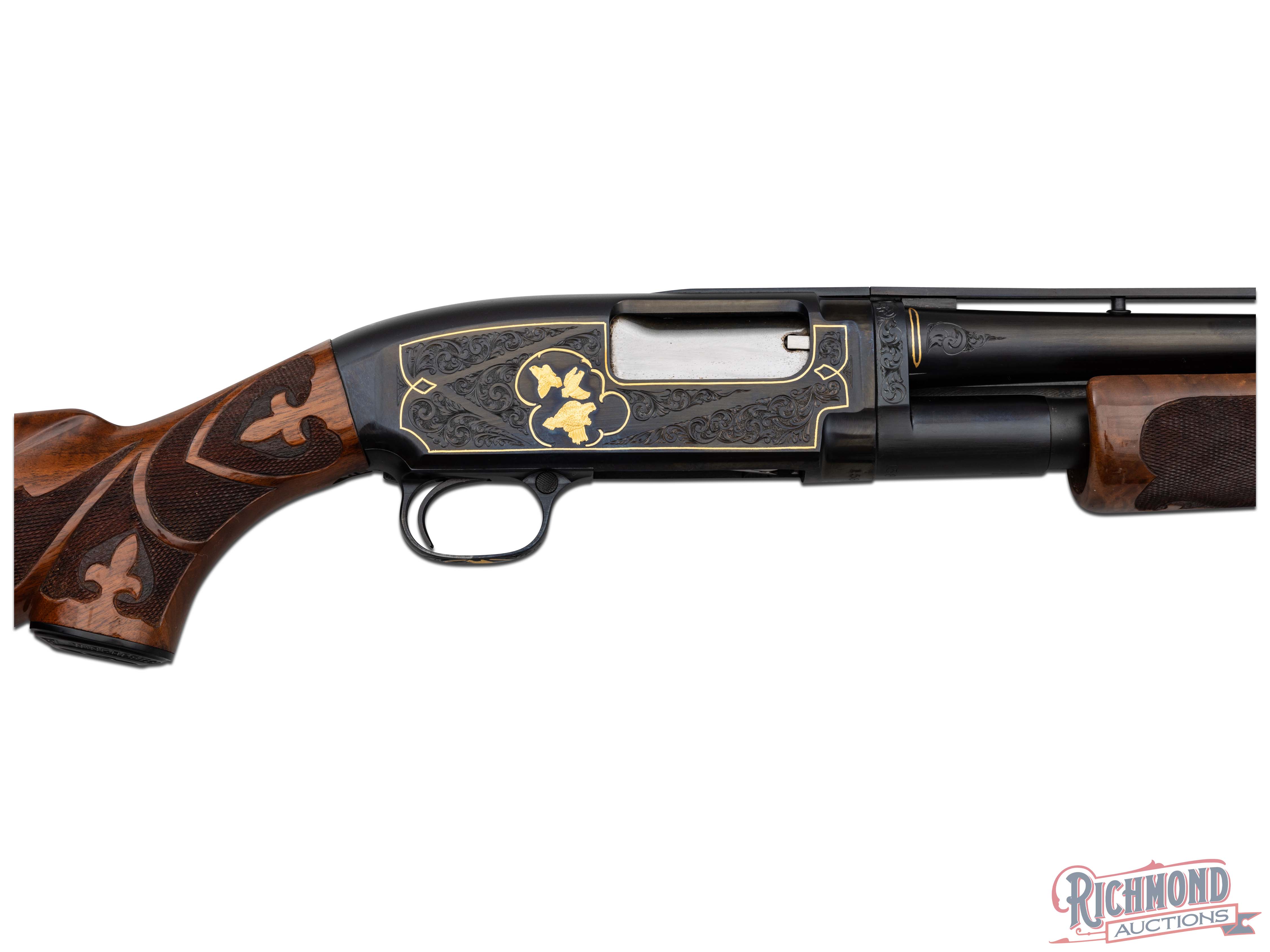 1954 Winchester Model 12 Custom Engraved & Gold Inlaid 20 GA WS-1 Pump ...
