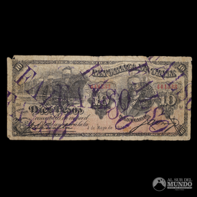 Chile, Republica. 10 Pesos 1916. Falso de epoca.